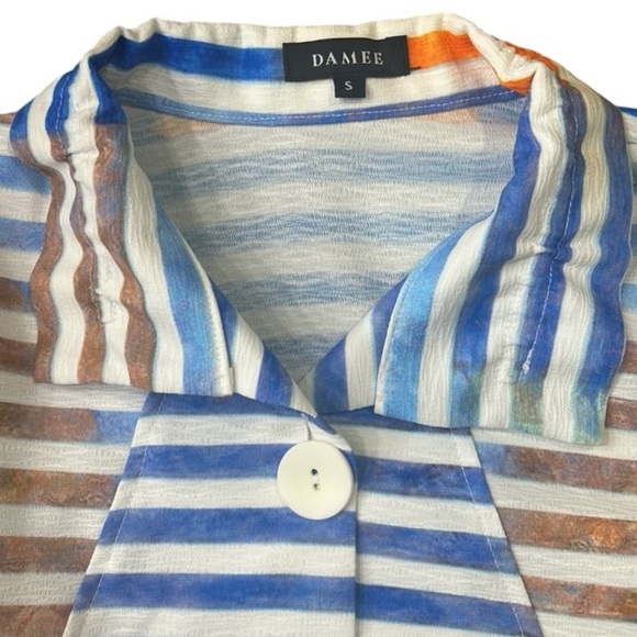 Damee Jacket Womens Small Colorful Stripe Abstract Wearable Art Size Small - Picture 12 of 12